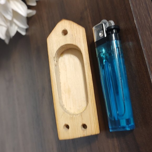 Carved Wooden Crystal Secret Compartment Trinket Box - Picture 10 of 12